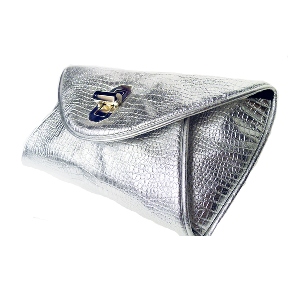 Silver Envelope Clutch