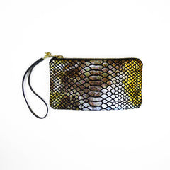 Metallic Snake Mini Pouch